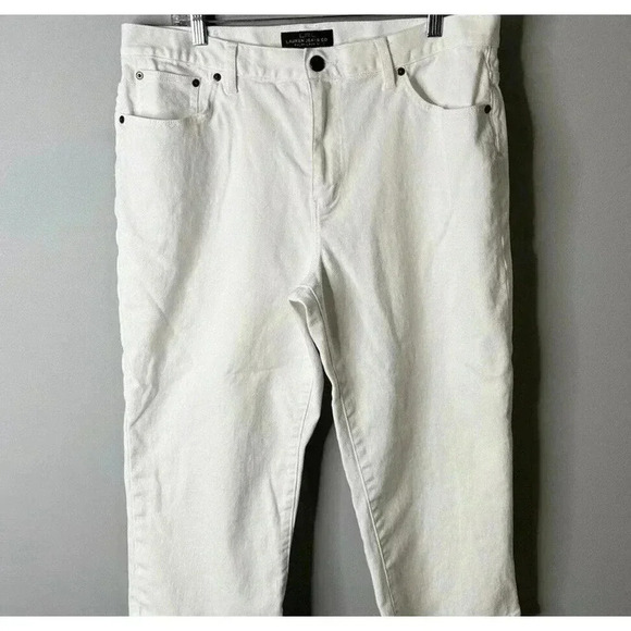 Womens Ralph Lauren White Wide Leg Capris Size 16, Fashionable Ralph Lauren - Picture 1 of 8